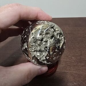 Pyrite Crystal Sphere #R 61 mm